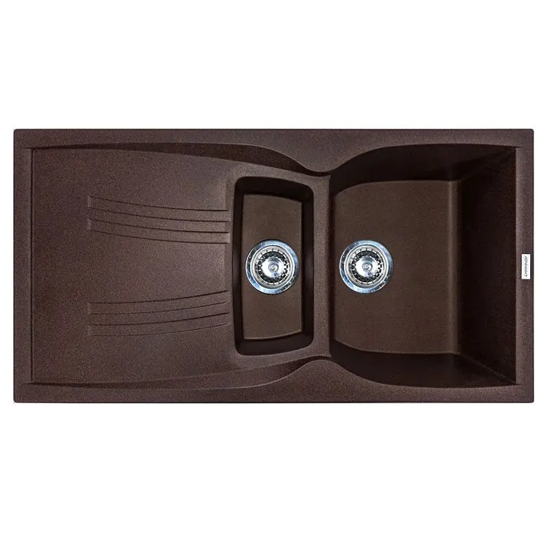 Кухонна мийка Adamant NEW LINE PLUS mokko 975x495x235 мм, з крилом 97,5 см - фото 3