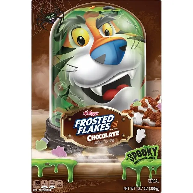 Пластівці Kellogg's Frosted Flakes Chocolate with Spooky Marshmallows Cold Breakfast Cereal 700.23g - фото 2