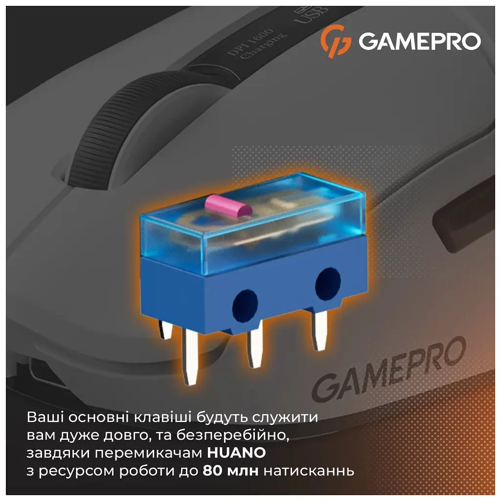 Мишка GamePro Genesis Ranker Wireless/Bluetooth/USB White (GM012W) - фото 6