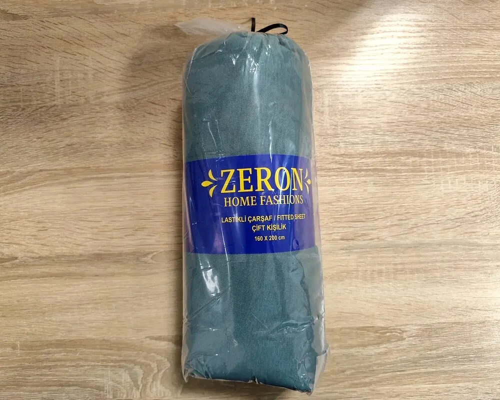 Простирадло на резинці трикотажне Zeron Dark Green 160х200х30 - фото 2