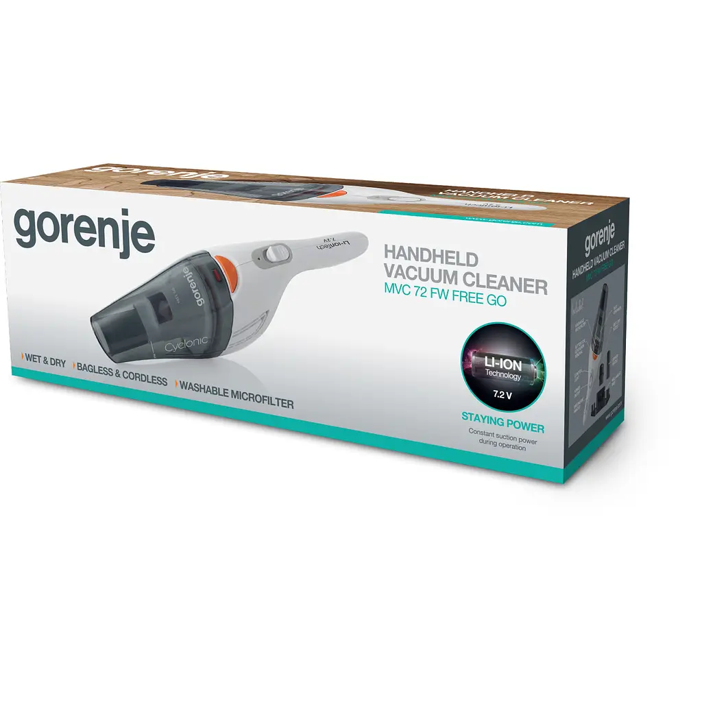 Пилосос ручний Gorenje MVC72FW - фото 6