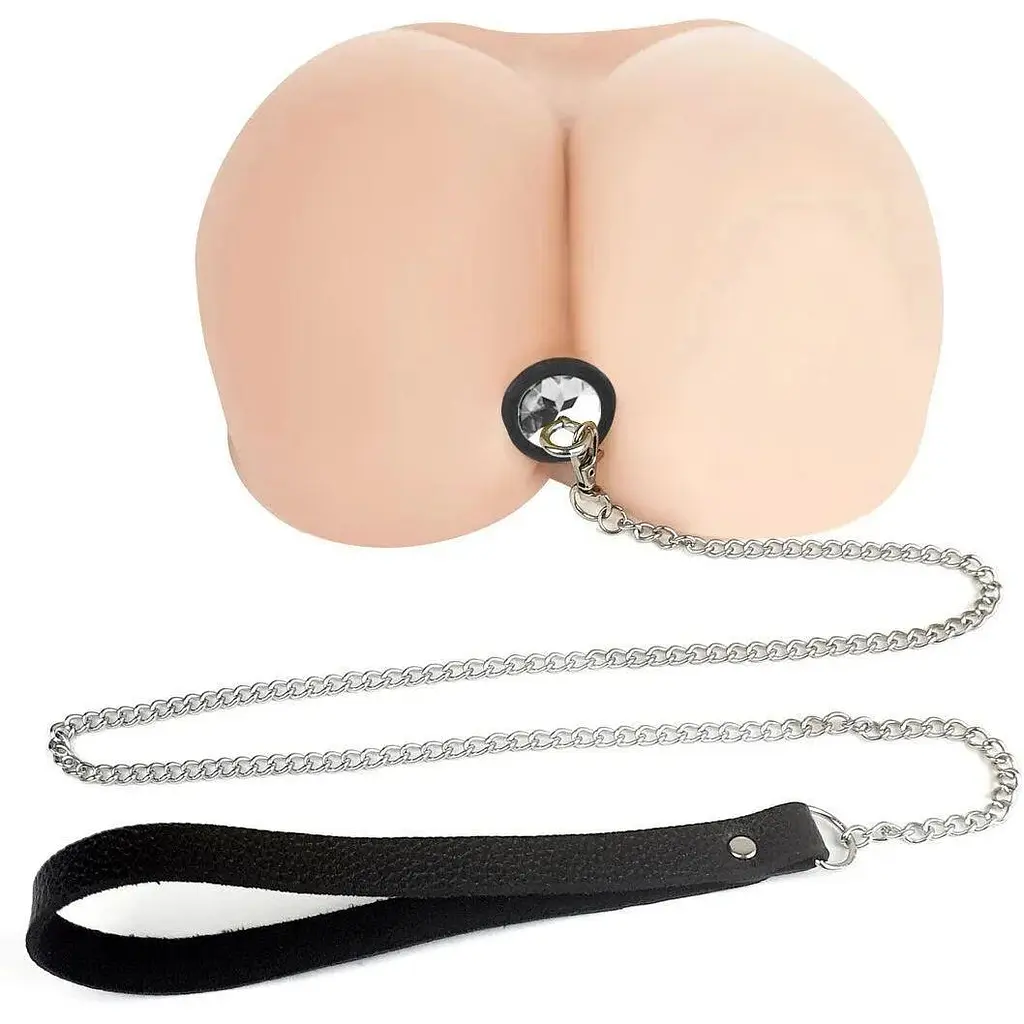 Силиконовая анальная пробка Art of Sex Silicone Anal Plug with Leash size S с поводком Black - фото 4