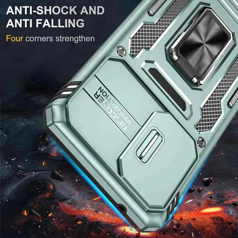 Ударостійкий чохол Camshield Army Ring для Samsung Galaxy A33 5G Зелений / Light Green - фото 7