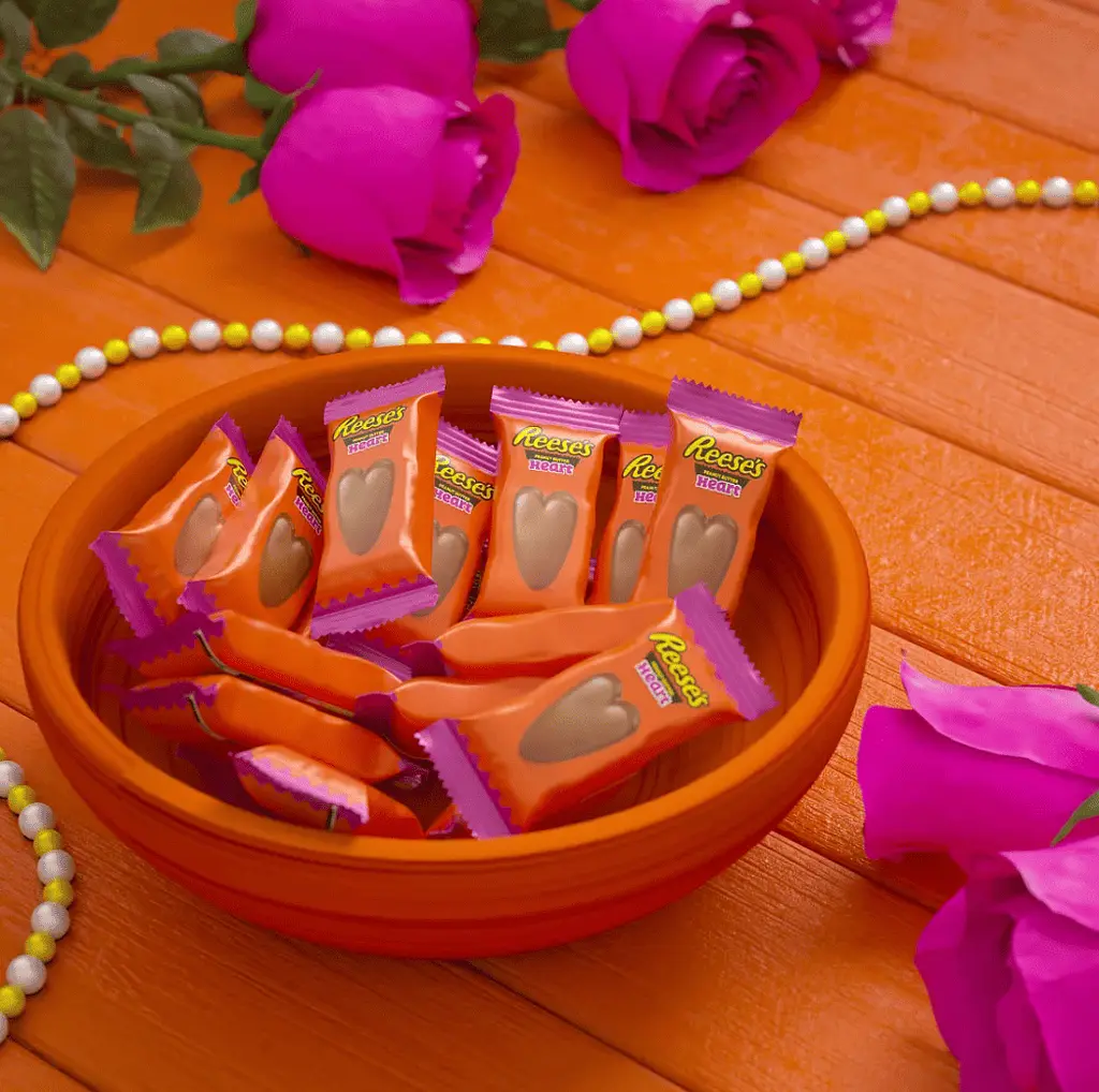Шоколадні цукерки Reese's Valentine's Day Milk Chocolate Peanut Butter Hearts Candy 272г - фото 4