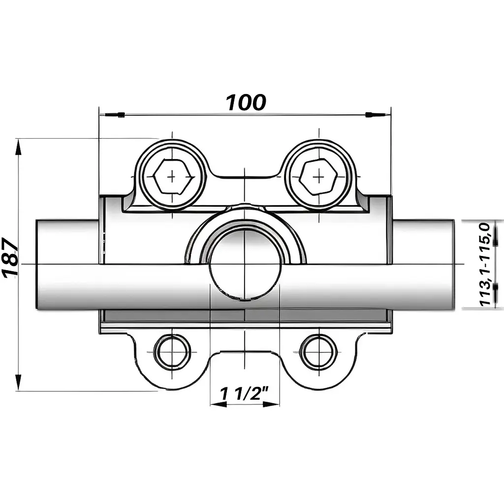 Врізка в трубу з внутрішньою різьбою DN100(113,1-115,0 мм) х 1 1/2″ OBD AGAflex - фото 3