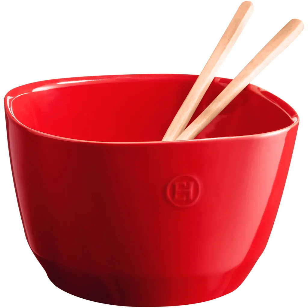 Салатник Emile Henry Tableware 22х22х14 см 3.5 л червоний (346594) - фото 4