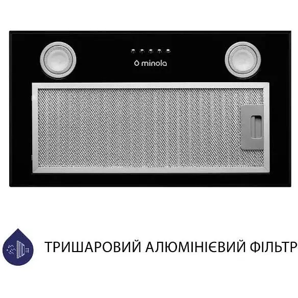 Витяжка вбудована Minola HBI 5722 BL 1200 LED - фото 3