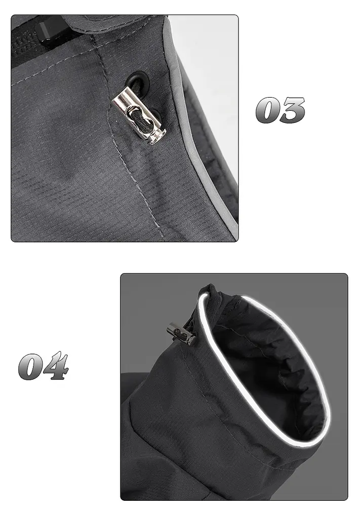 Світловідбивний дощовик-комбінезон для собак Derby R61 Grey Reflective XL - фото 7