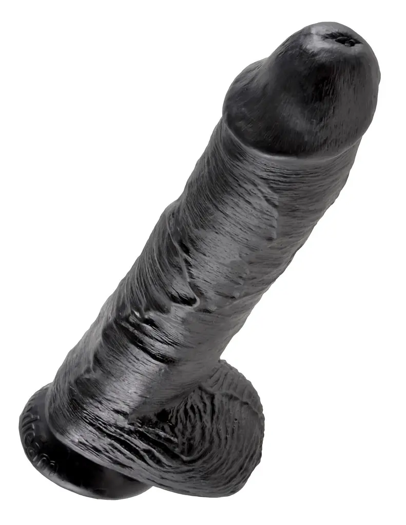 Фалоімітатор King Cock With Balls 10" 27 см чорний - фото 3