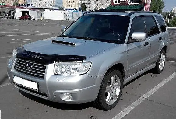 Дефлектор капоту мухобійка для Subaru Forester 2005-2008 Євро Кріплення (Vip Tuning) SB08 - фото 2