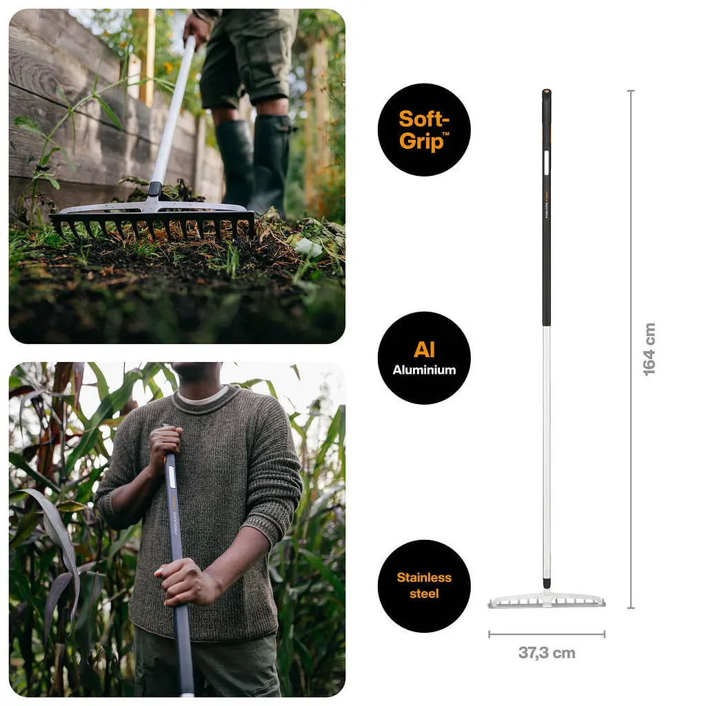 Граблі для грунту Fiskars Xact (M) 370 мм 1027039 - фото 2