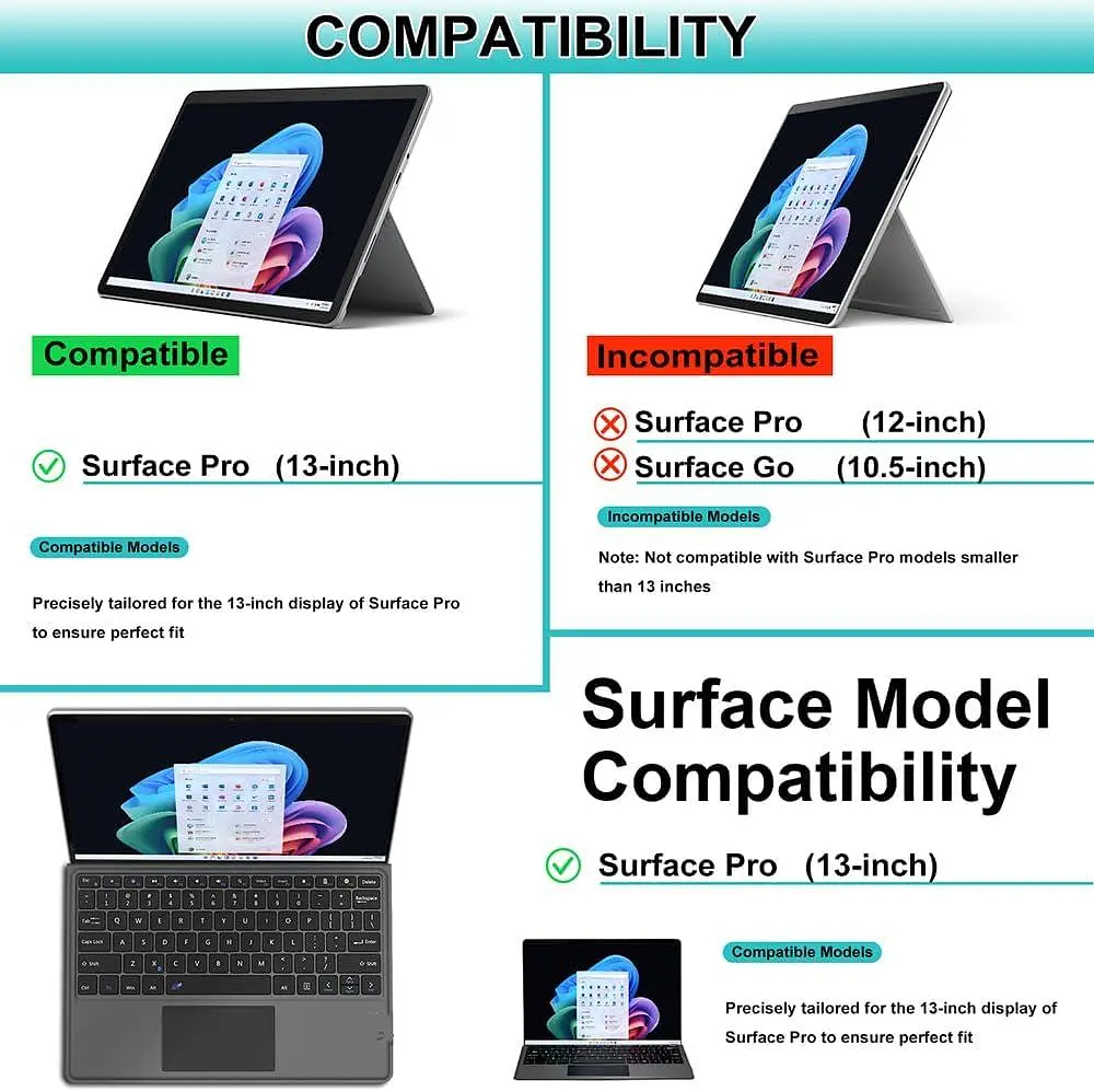 Bluetooth-клавіатура-чохол для Surface Pro 13" з тачпадом - фото 6