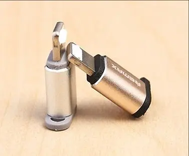 Переходник Remax Micro Usb Lightning адаптер для iPhone 5 6 7 8 X 11 12 золотистый - фото 2
