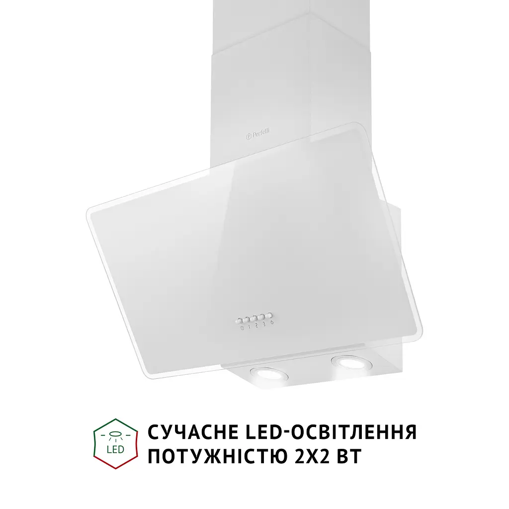 Витяжка декоративна похила PERFELLI VICCO 6HM BIANCO - фото 4