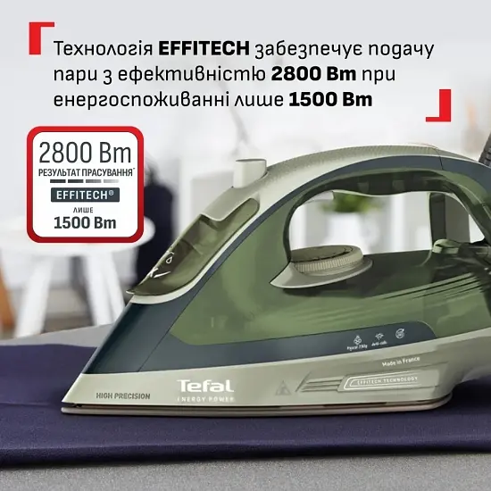 Праска Tefal Energy Power 1500 Вт 270 мл зелена (FV6884E0) - фото 6