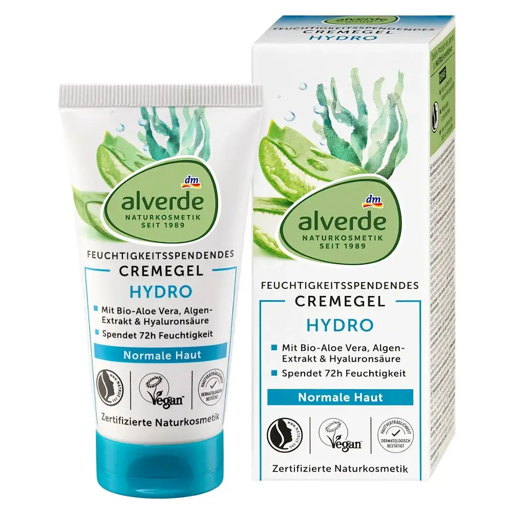 Зволожуючий денний крем-гель Alverde Naturkosmetik Cremegel Hydro з гіалуроновою кислотою 50 мл