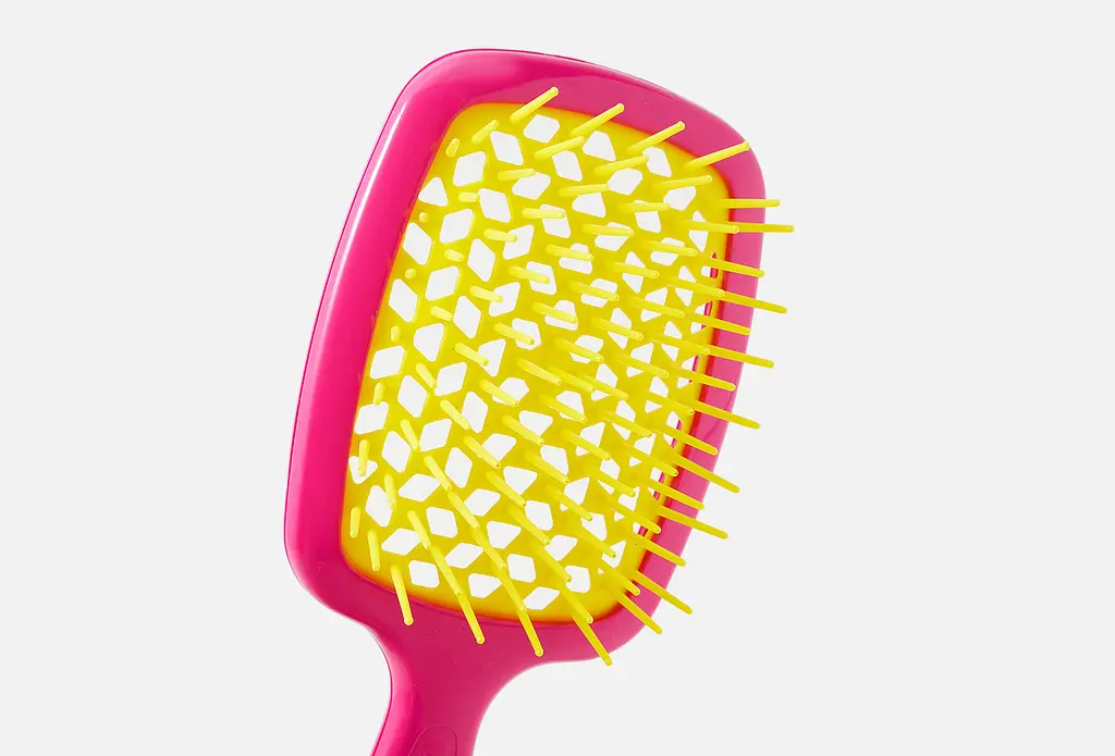 Гребінець SMALL SUPER BRUSH Рожевий з жовтим Janeke - фото 3