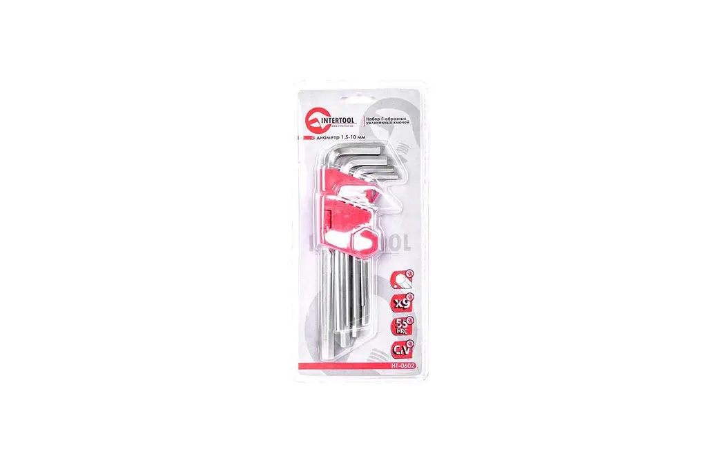 Набор шестигранных ключей Intertool HT-0602 удлиненные (в наборе 9 шт.) - фото 2