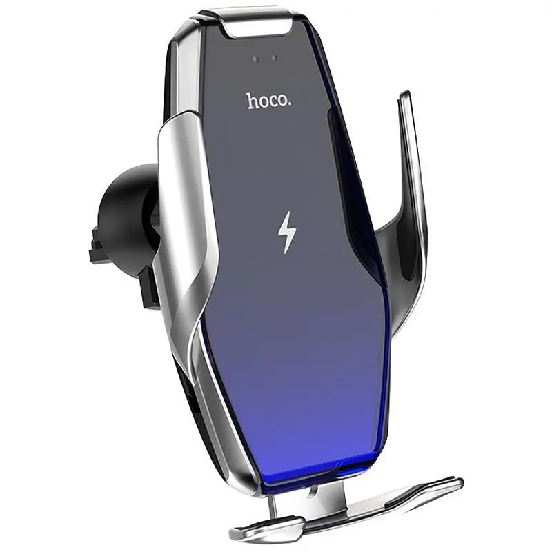 Автомобільний тримач холдер Hoco S14 Silver (Wireless Charger) - фото 2