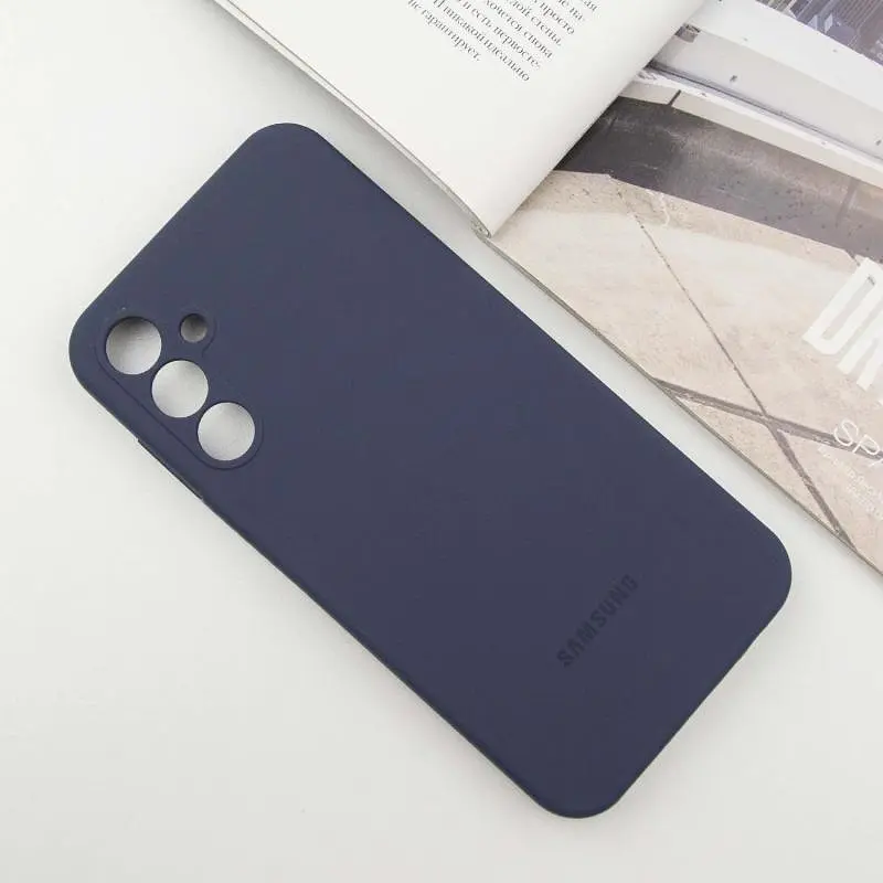 Чохол Silicone Cover Lakshmi Full Camera (AAA) with Logo для Samsung Galaxy S25+ Темно-синій / Midnight blue - фото 2