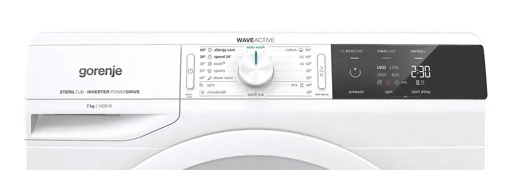 Стиральная машина Gorenje с фронтальной загрузкой WEI743, 7кг, 1400, A+++, глубина 55см, Дисплей, Белый (WEI743) - фото 3
