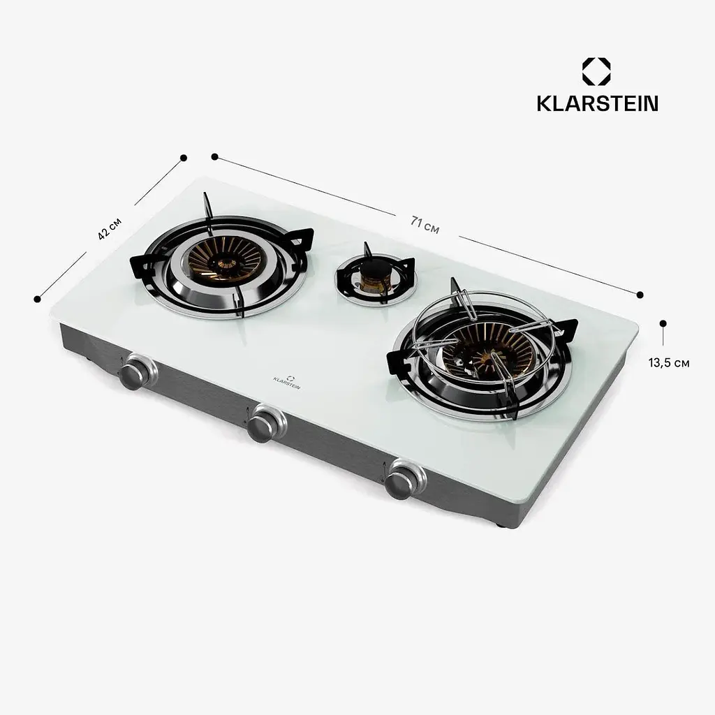 Варильна поверхня газова Klarstein Barzona 3 (10046300) - фото 7