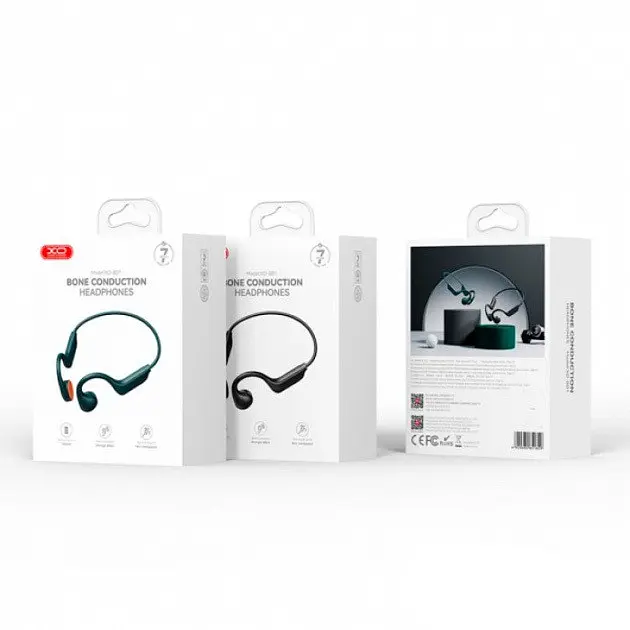 Навушники бездротові XO BD1 Jade Pearl Light Bone Conduction Bluetooth Earphones синьо-оранжеві - фото 4