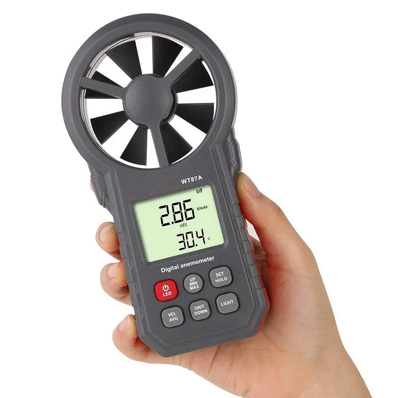 Анемометр крильчастий 0,3-30 м/с, -10-45 °C WINTACT WT87A - фото 3