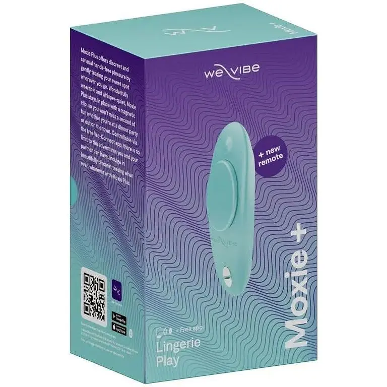 Смарт-вибратор в трусики We-Vibe Moxie+ Aqua пульт ДУ - фото 3