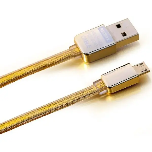 Кабель Remax Golden Micro-USB 1m Gold - фото 2