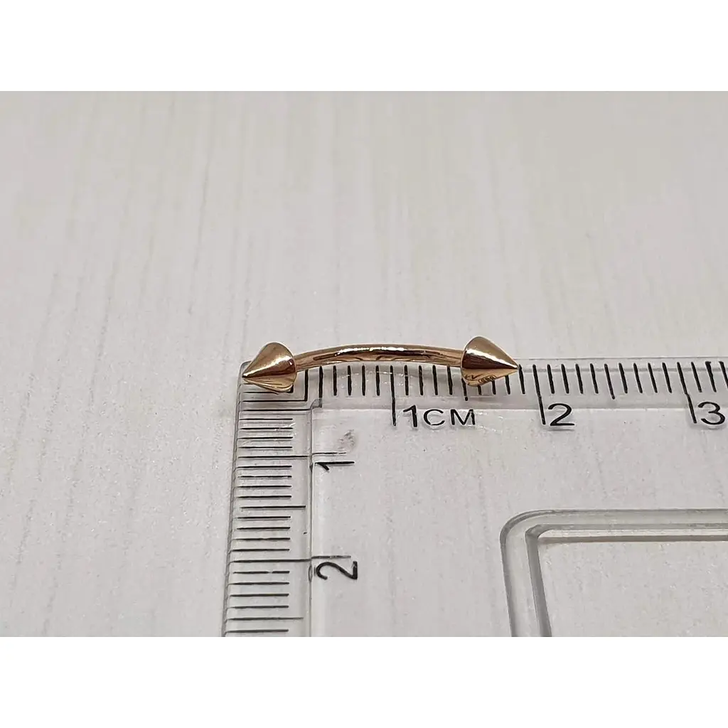 Золотая серьга-пирсинг Dear в бровь. 7015 - фото 3