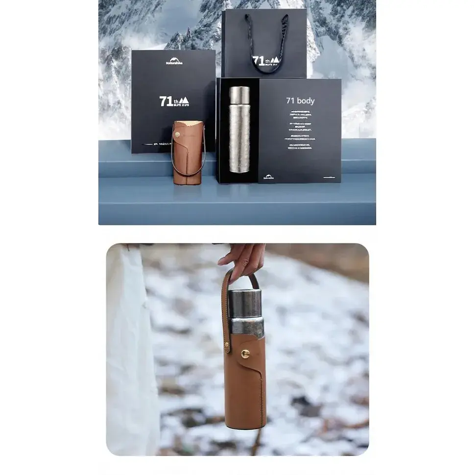 Термос титановий з чохлом Naturehike CNK230CF012 600 ml - фото 7