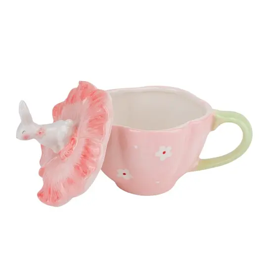 Чашка Elisey Весняне натхнення з кришкою 400 мл (5101-005) рожева       - фото 2