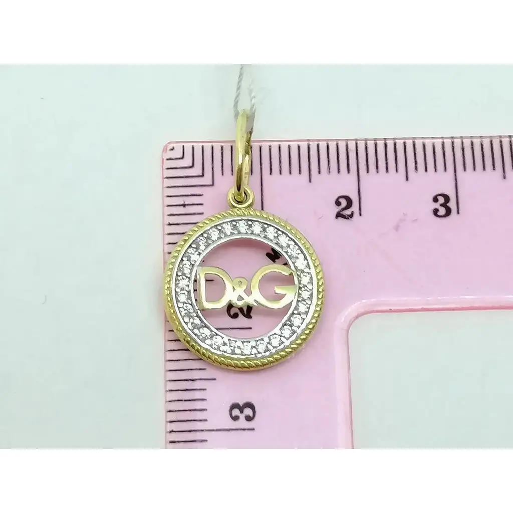 Золота підвіска Столична Ювелірна Фабрика з фіанітами. 423224Ж - фото 4