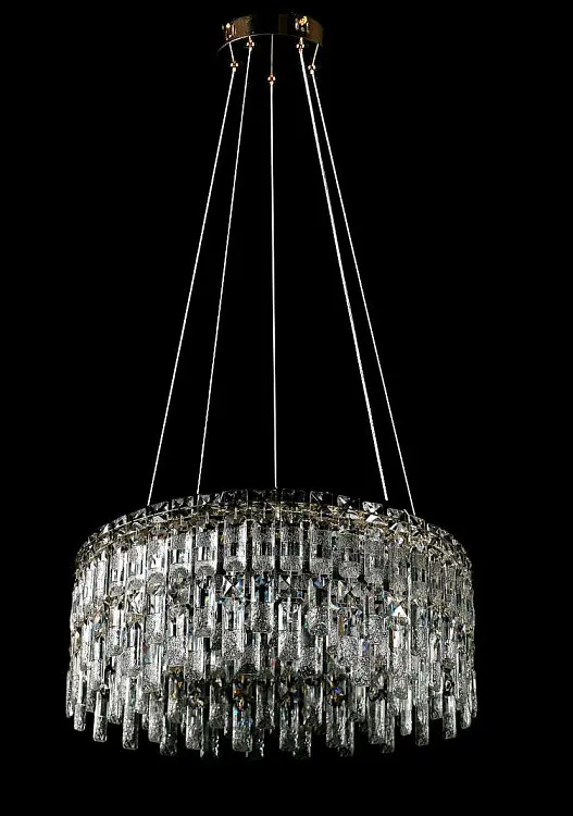 Люстра кришталева LED Splendid Ray LGH90364/570/2, 2 лампи, хром/білий, сучасний стиль, висота 50-110 см, діаметр 57 см - фото 2