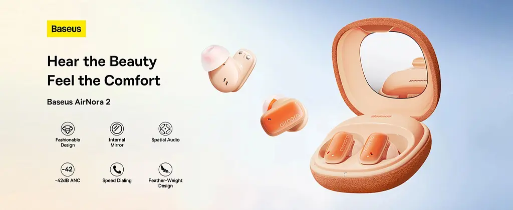 Наушники Baseus AirNora 2 TWS Gradient Orange - фото 7
