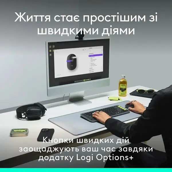 Михайло Logitech POP with emoji Lilac (L910-007414) (7031694) - фото 8