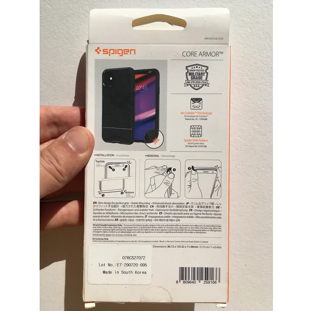 Протиударний чохол Spigen Core Armor для Iphone 11 Black 076CS27072 - фото 3