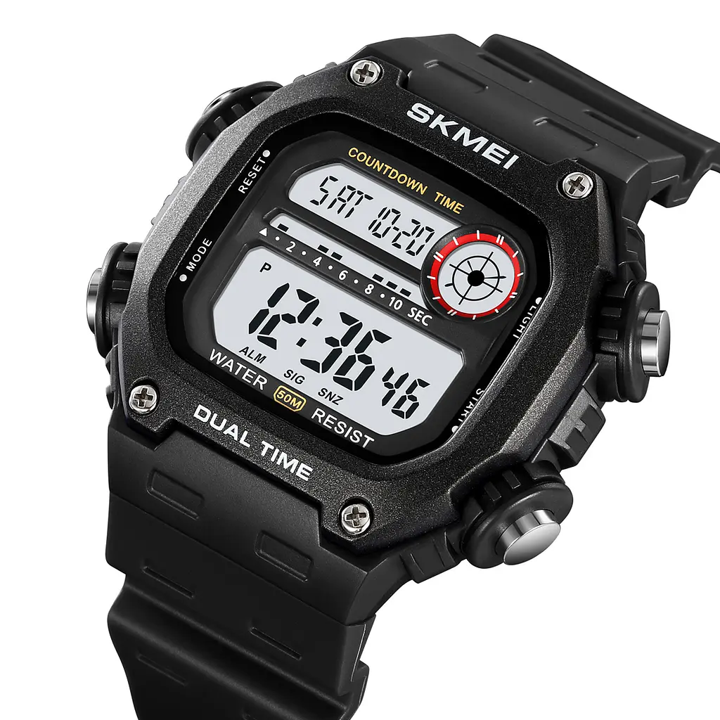 Наручний годинник чоловічий 2126BKWT Black-White Skmei acs0030250 - фото 2