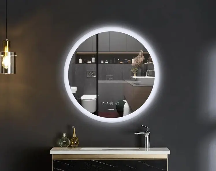 Дзеркало Mixxus PLAIN MC10-80 з LED Touch, Anti-fog, димером, регулюванням яскравості, годинником (MI6932) - фото 4