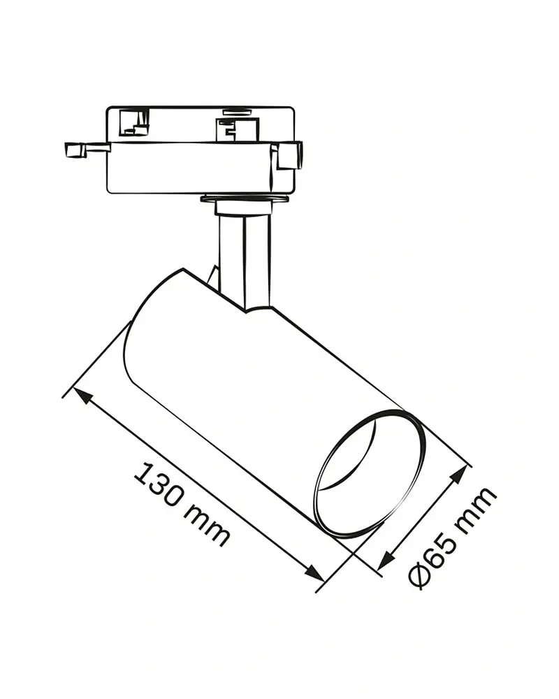 Трековий світильник Goldlux 329066 Shark LED 1x20W 4000K 1700Lm IP20 чорний - фото 3
