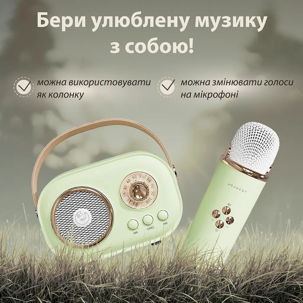 Портативная колонка с микрофоном Smart X C20GR Platinum C-20 BT/TF/USB/FM с влагозащитой 5 Вт, зеленая - фото 3
