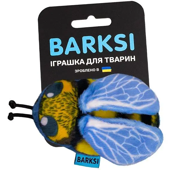 Іграшка для котів Barksi Бджілка з дзвіночком 10х6 см - фото 3