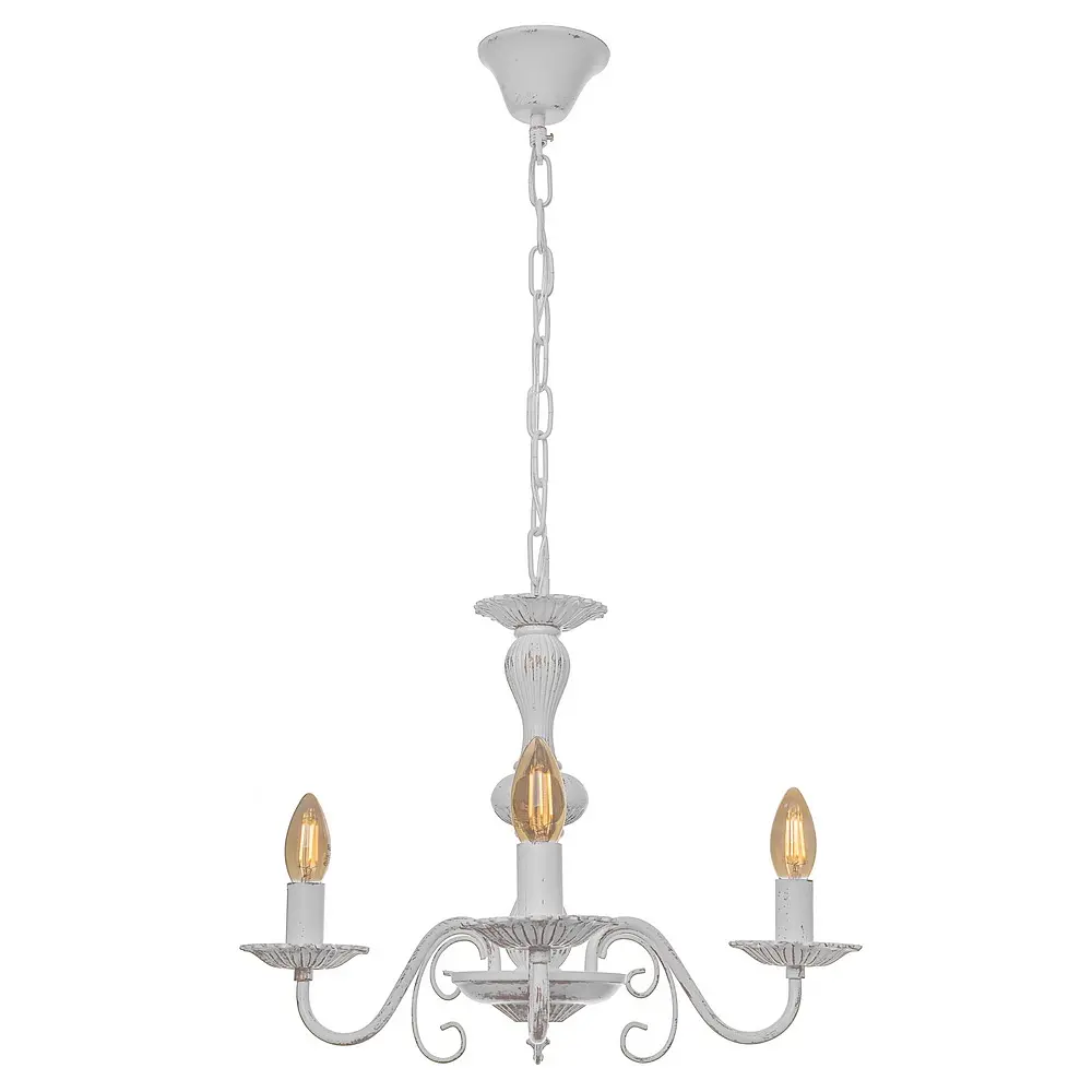 Люстра подвесная Brille свеча E14 40W WH (BKL-666S/3) - фото 2