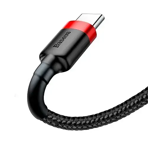 Кабель Baseus Cafule Series Cable USB to Type-C 2A 2m CATKLF-C91 Black-Red - фото 3
