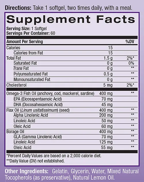 Омега 3-6-9 комплекс Natrol Omega 3-6-9 Cmplx 55% 60 гел капс лимон - фото 2