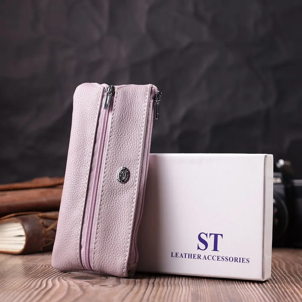 Відмінна ключниця із натуральної шкіри ST Leather 22512 лілова - фото 10