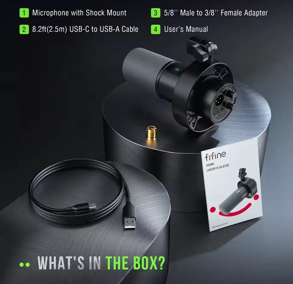 Мікрофон Fifine K688 BLACK - фото 6