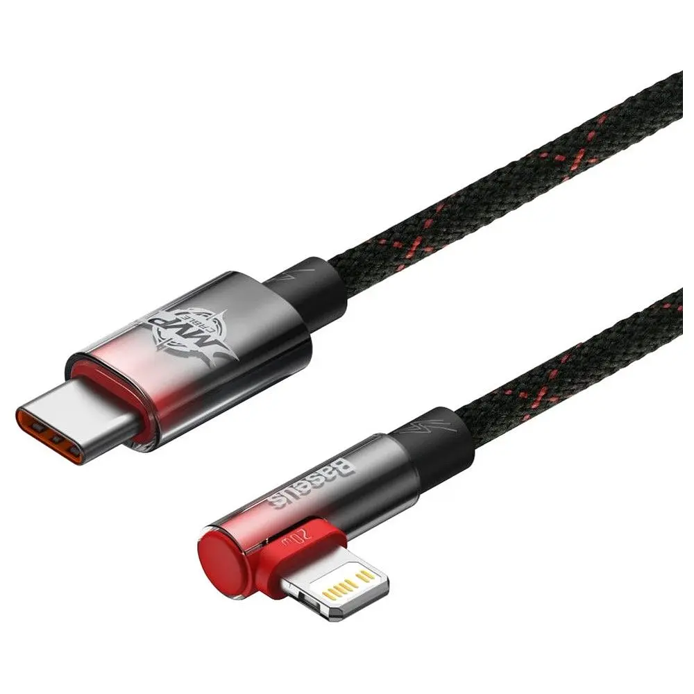 Кабель Baseus MVP 2 USB Type-C - Lightning (M/M), 20W, 1 м Black/Red (CAVP000220) - фото 4