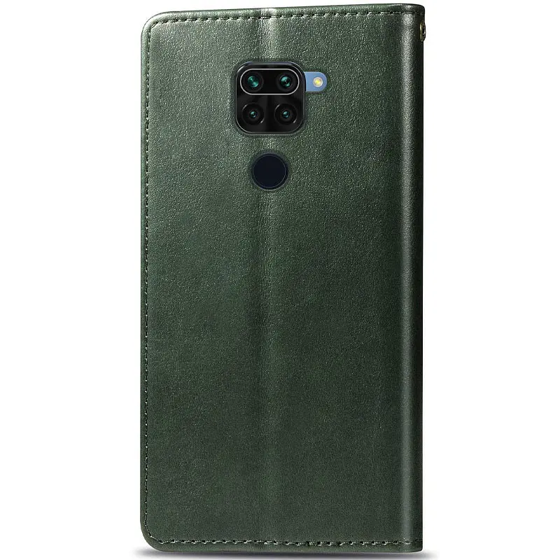 Шкіряний чохол-книжка GETMAN Gallant (PU) для Xiaomi Redmi Note 9 / Redmi 10X Зелений - фото 2